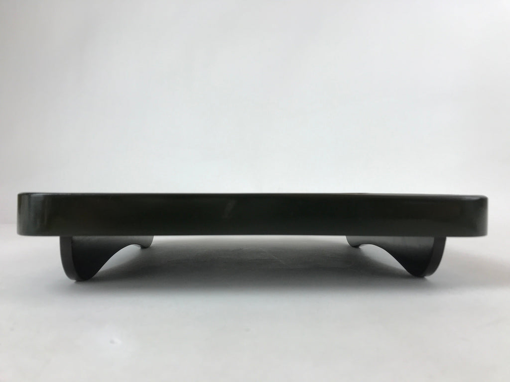 Japanese Lacquered Wooden Legged Tray Table Vtg Square Ozen Black Red L107