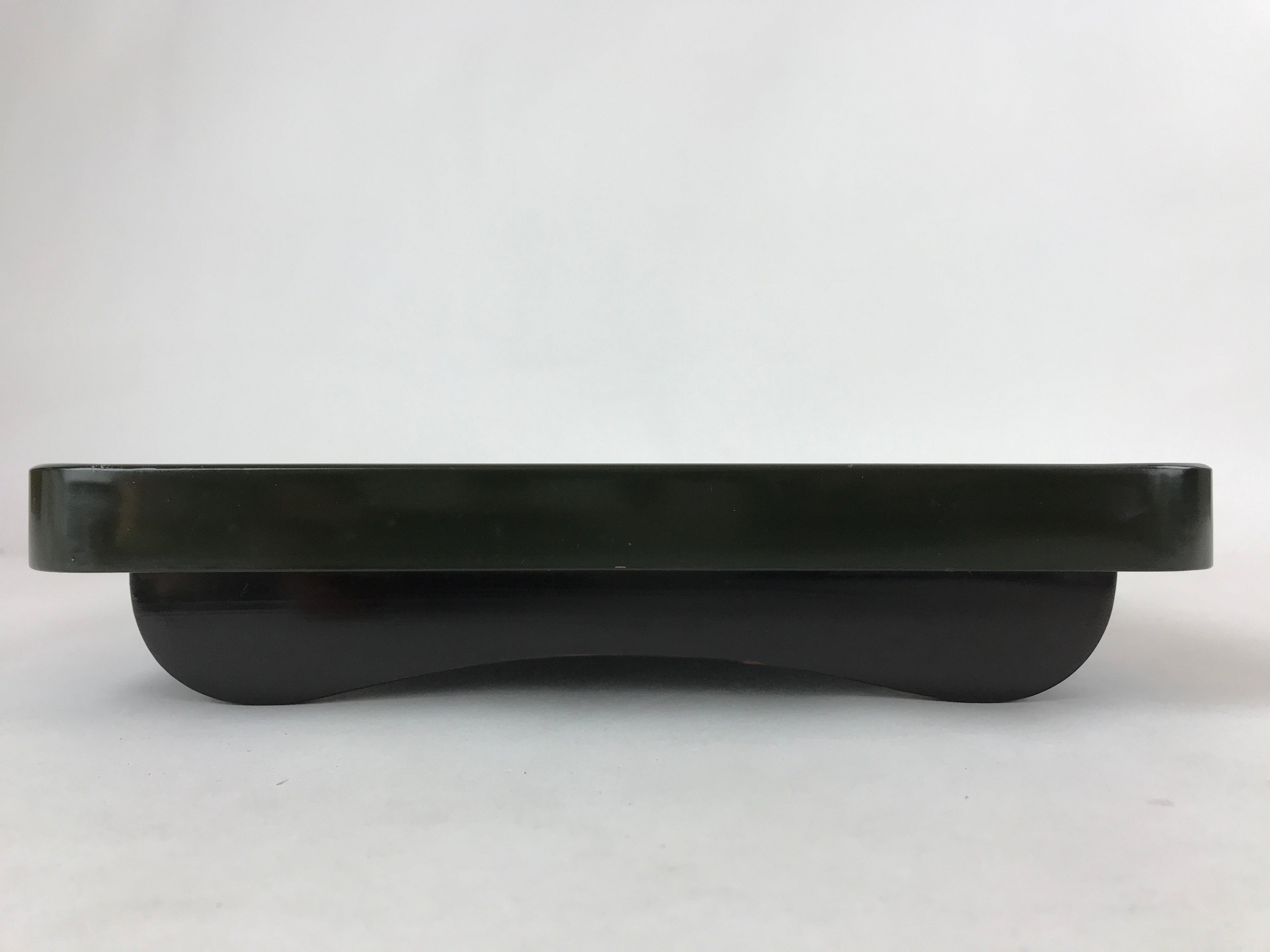 Japanese Lacquered Wooden Legged Tray Table Vtg Square Ozen Black Red L107