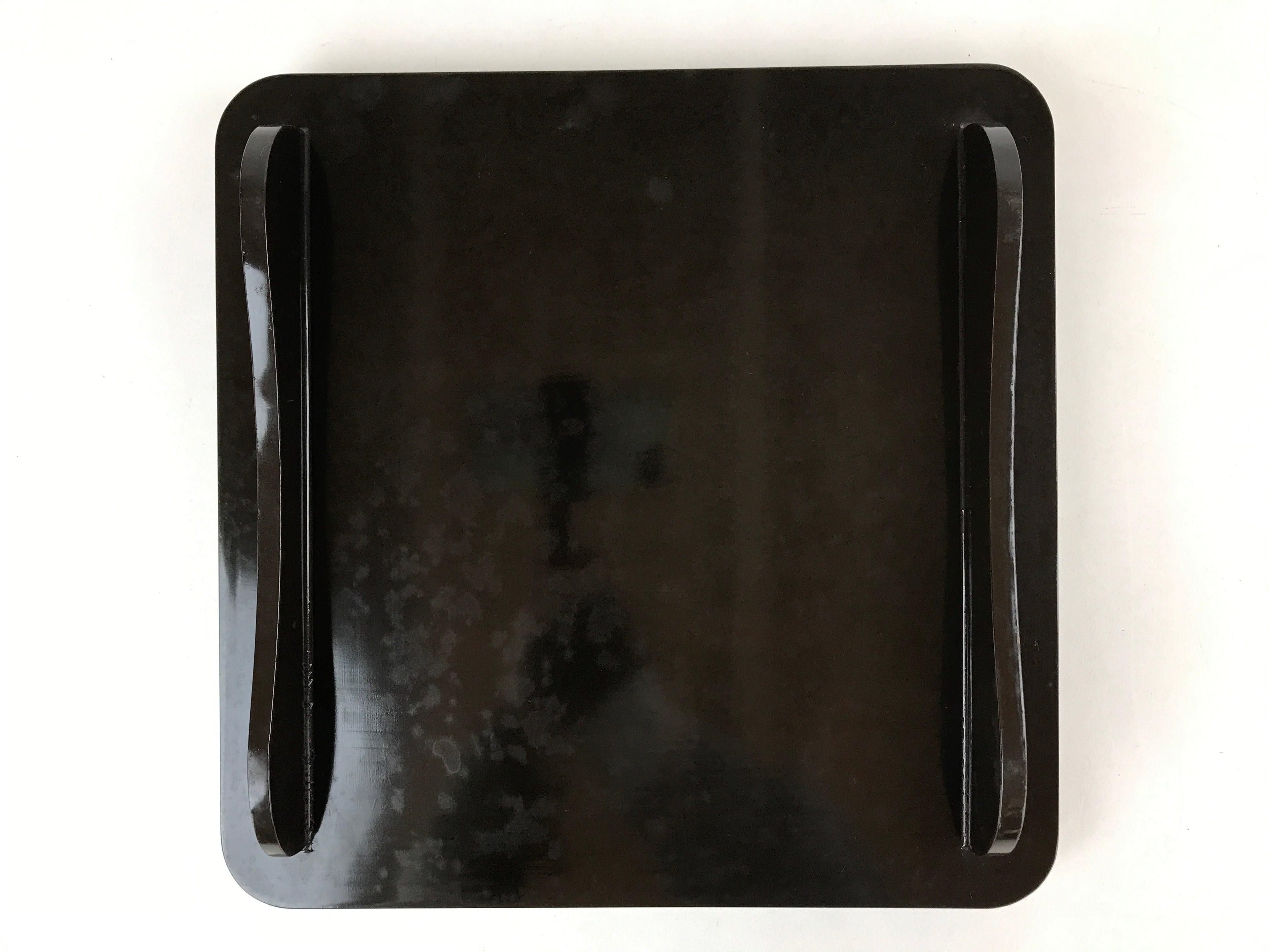 Japanese Lacquered Wooden Legged Tray Table Vtg Square Ozen Black Red L108