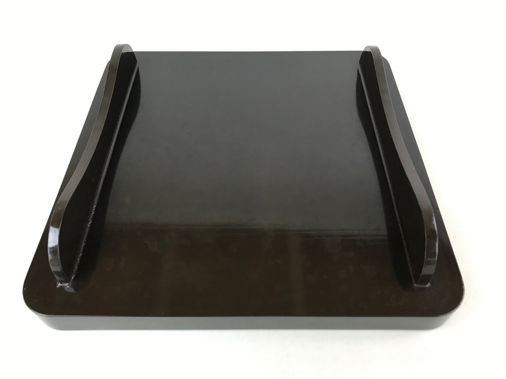 Japanese Lacquered Wooden Legged Tray Table Vtg Square Ozen Black Red L108