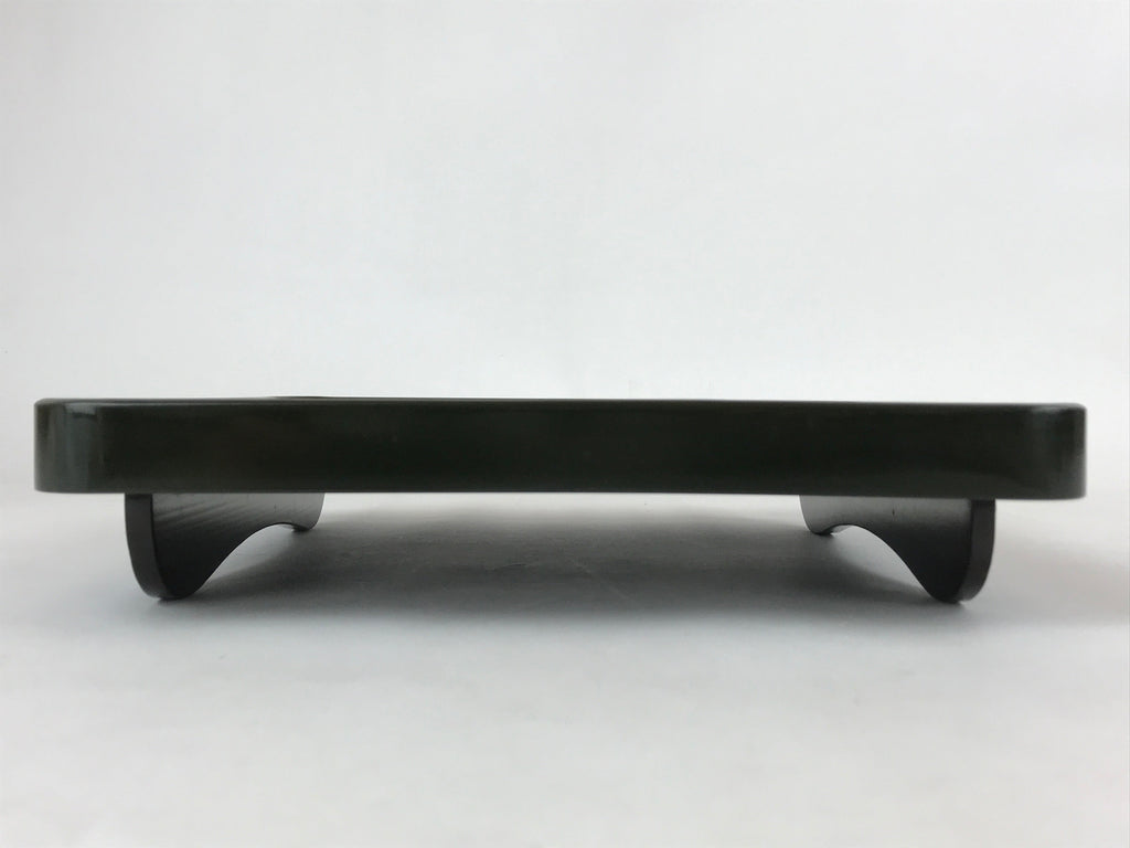 Japanese Lacquered Wooden Legged Tray Table Vtg Square Ozen Black Red L108