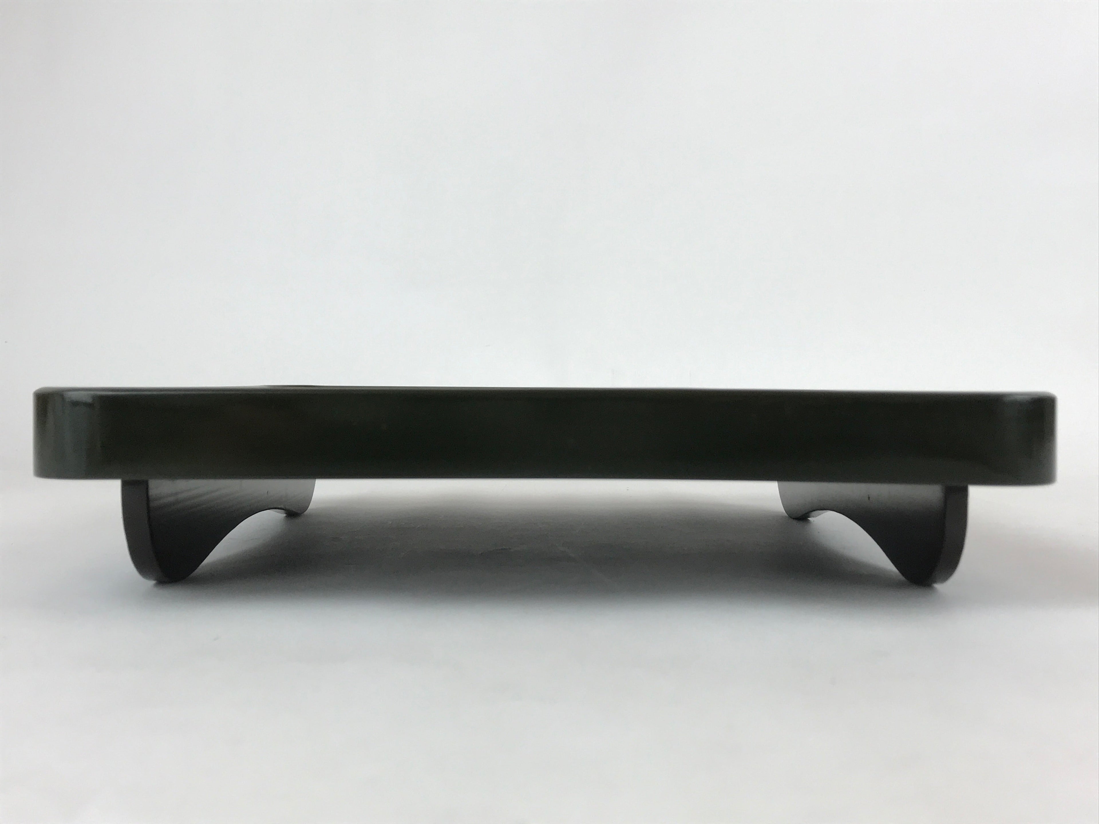 Japanese Lacquered Wooden Legged Tray Table Vtg Square Ozen Black Red L108