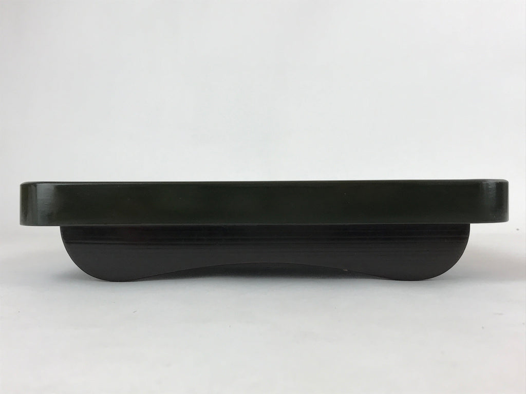 Japanese Lacquered Wooden Legged Tray Table Vtg Square Ozen Black Red L108