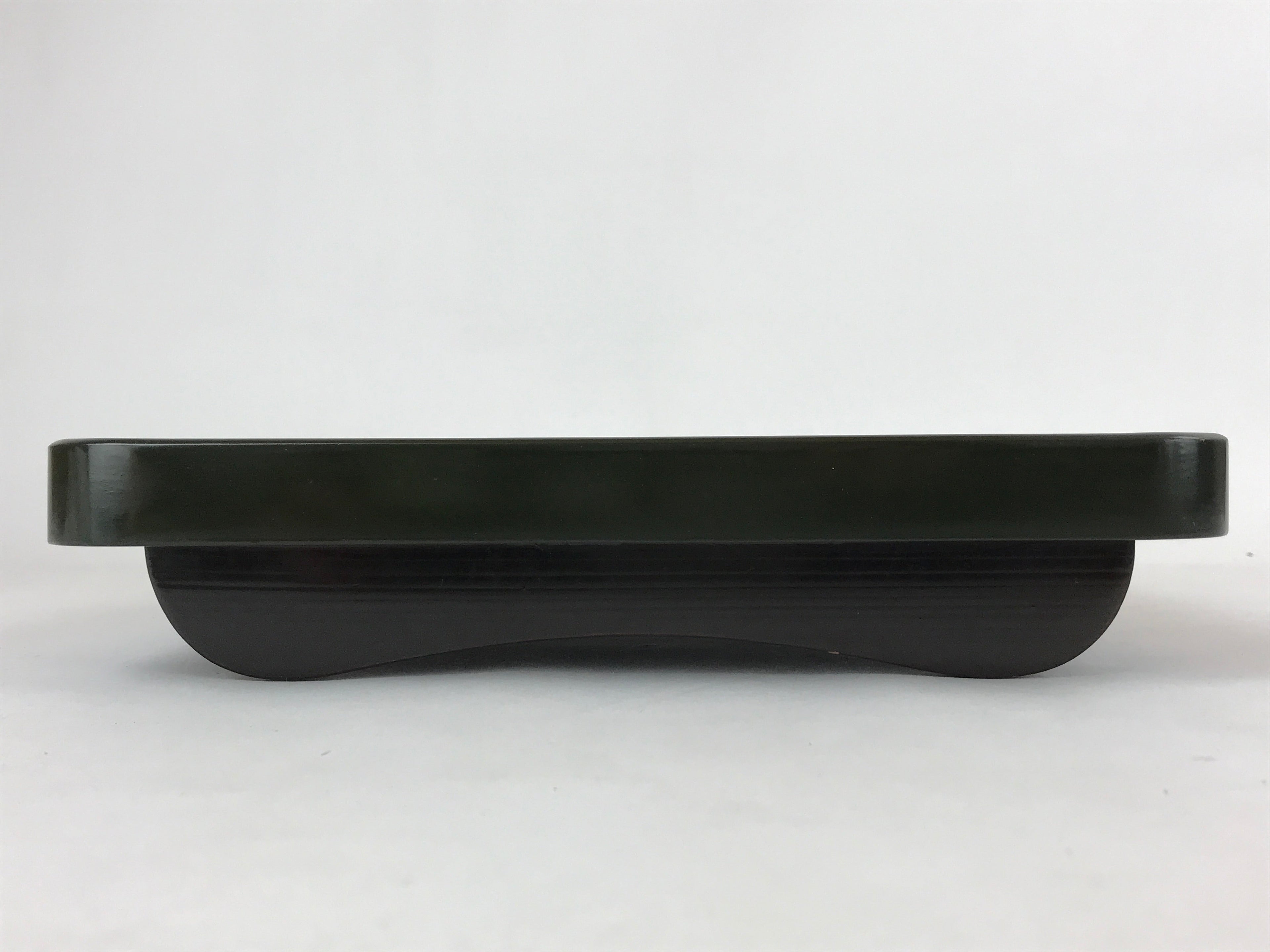 Japanese Lacquered Wooden Legged Tray Table Vtg Square Ozen Black Red L108