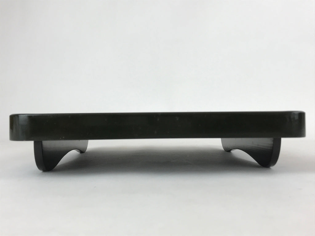 Japanese Lacquered Wooden Legged Tray Table Vtg Square Ozen Black Red L108