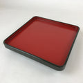 Japanese Lacquered Wooden Legged Tray Table Vtg Square Ozen Black Red L108
