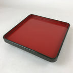 Japanese Lacquered Wooden Legged Tray Table Vtg Square Ozen Black Red L108