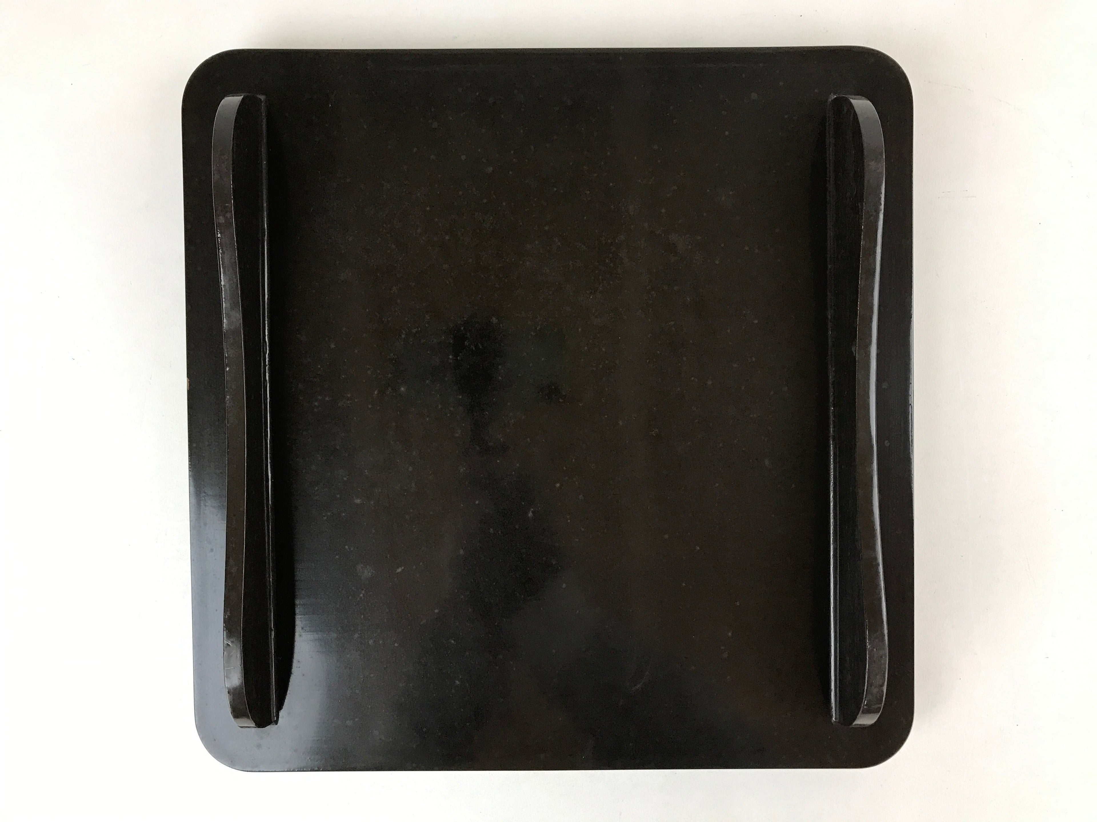 Japanese Lacquered Wooden Legged Tray Table Vtg Square Ozen Black Red L109