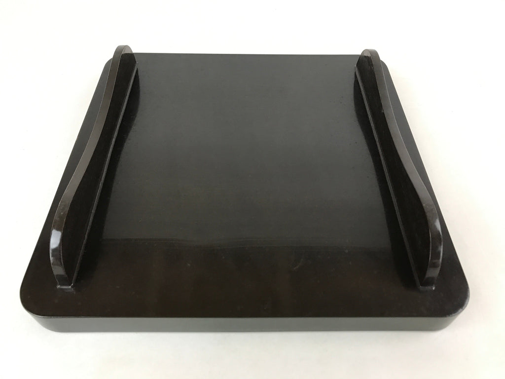 Japanese Lacquered Wooden Legged Tray Table Vtg Square Ozen Black Red L109