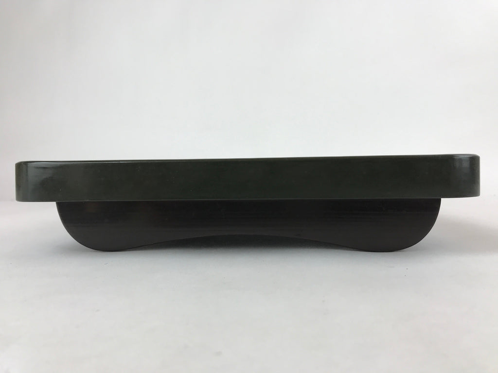 Japanese Lacquered Wooden Legged Tray Table Vtg Square Ozen Black Red L109