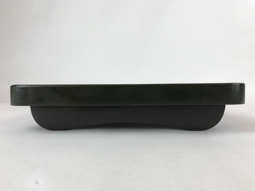 Japanese Lacquered Wooden Legged Tray Table Vtg Square Ozen Black Red L109