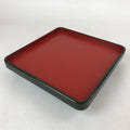 Japanese Lacquered Wooden Legged Tray Table Vtg Square Ozen Black Red L109