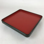 Japanese Lacquered Wooden Legged Tray Table Vtg Square Ozen Black Red L109