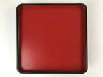 Japanese Lacquered Wooden Legged Tray Table Vtg Square Ozen Black Red L110