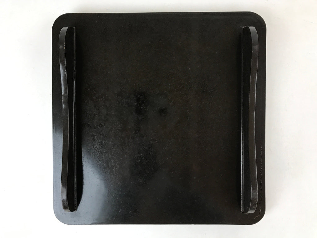 Japanese Lacquered Wooden Legged Tray Table Vtg Square Ozen Black Red L110