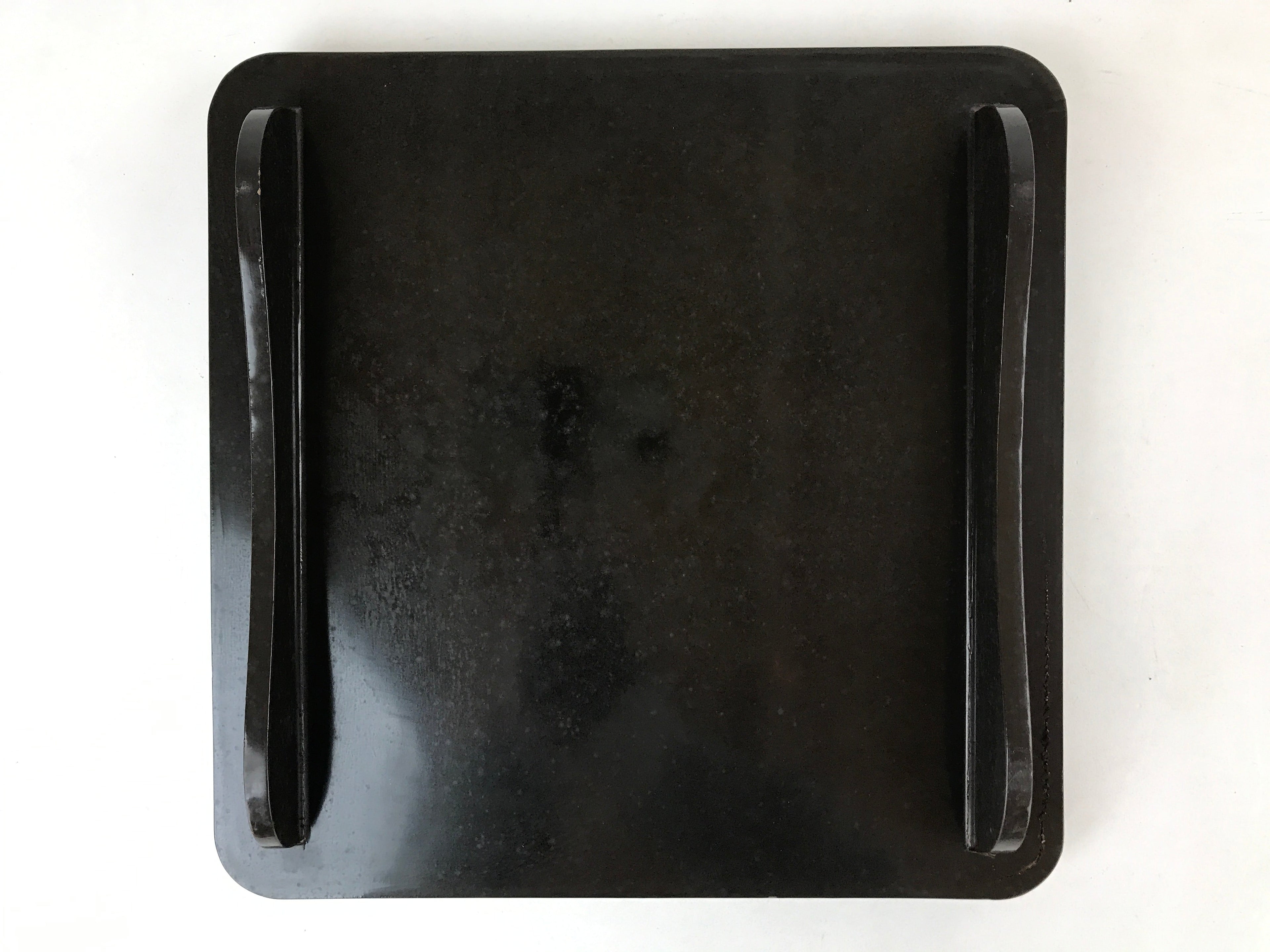 Japanese Lacquered Wooden Legged Tray Table Vtg Square Ozen Black Red L110