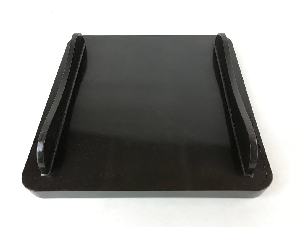 Japanese Lacquered Wooden Legged Tray Table Vtg Square Ozen Black Red L110