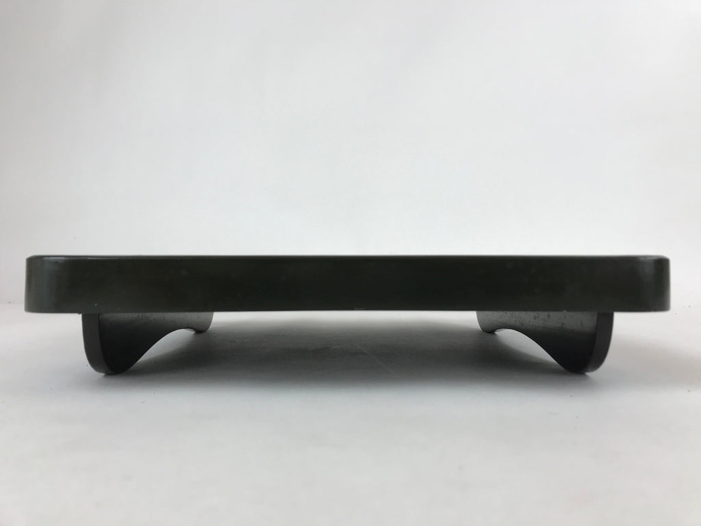 Japanese Lacquered Wooden Legged Tray Table Vtg Square Ozen Black Red L110