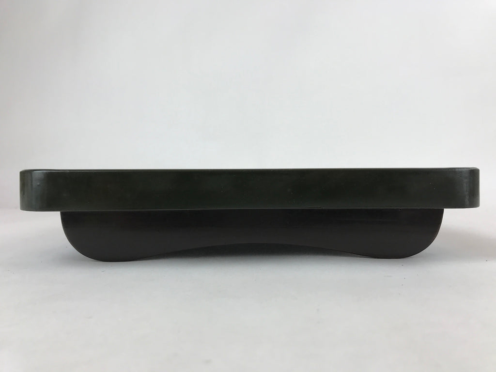 Japanese Lacquered Wooden Legged Tray Table Vtg Square Ozen Black Red L110