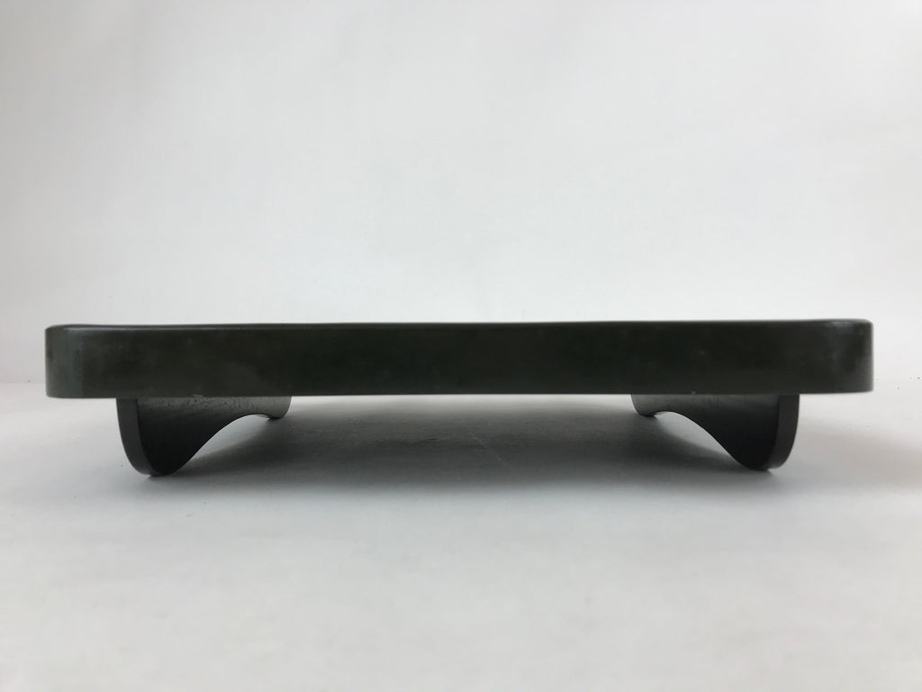 Japanese Lacquered Wooden Legged Tray Table Vtg Square Ozen Black Red L110
