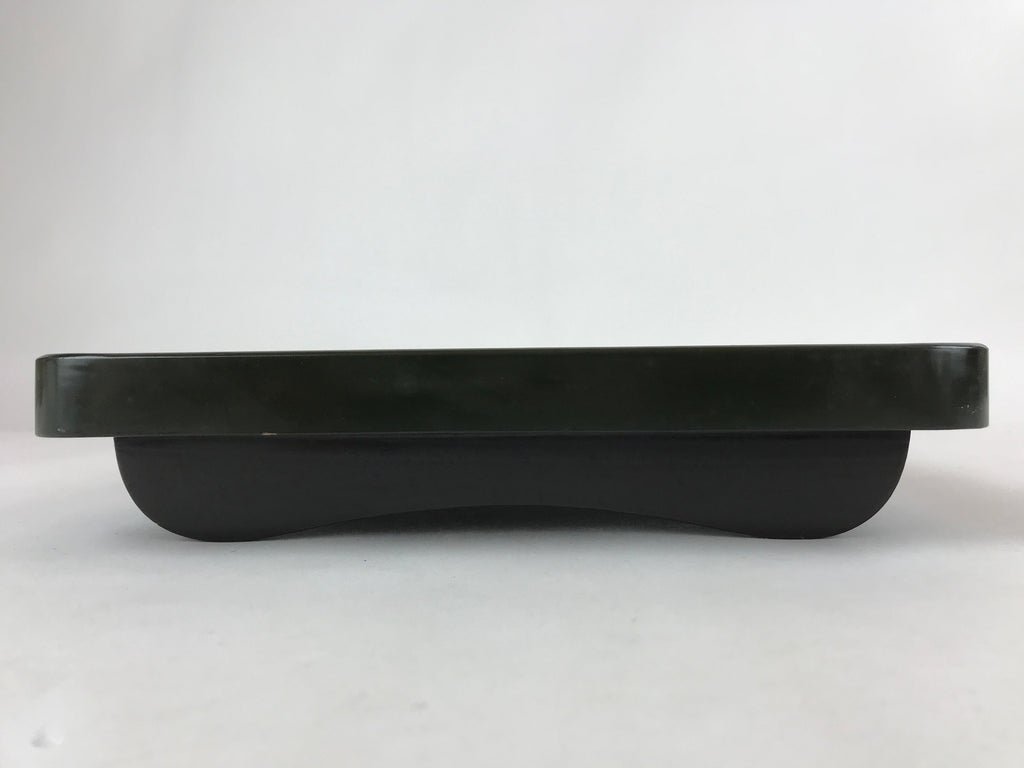 Japanese Lacquered Wooden Legged Tray Table Vtg Square Ozen Black Red L110