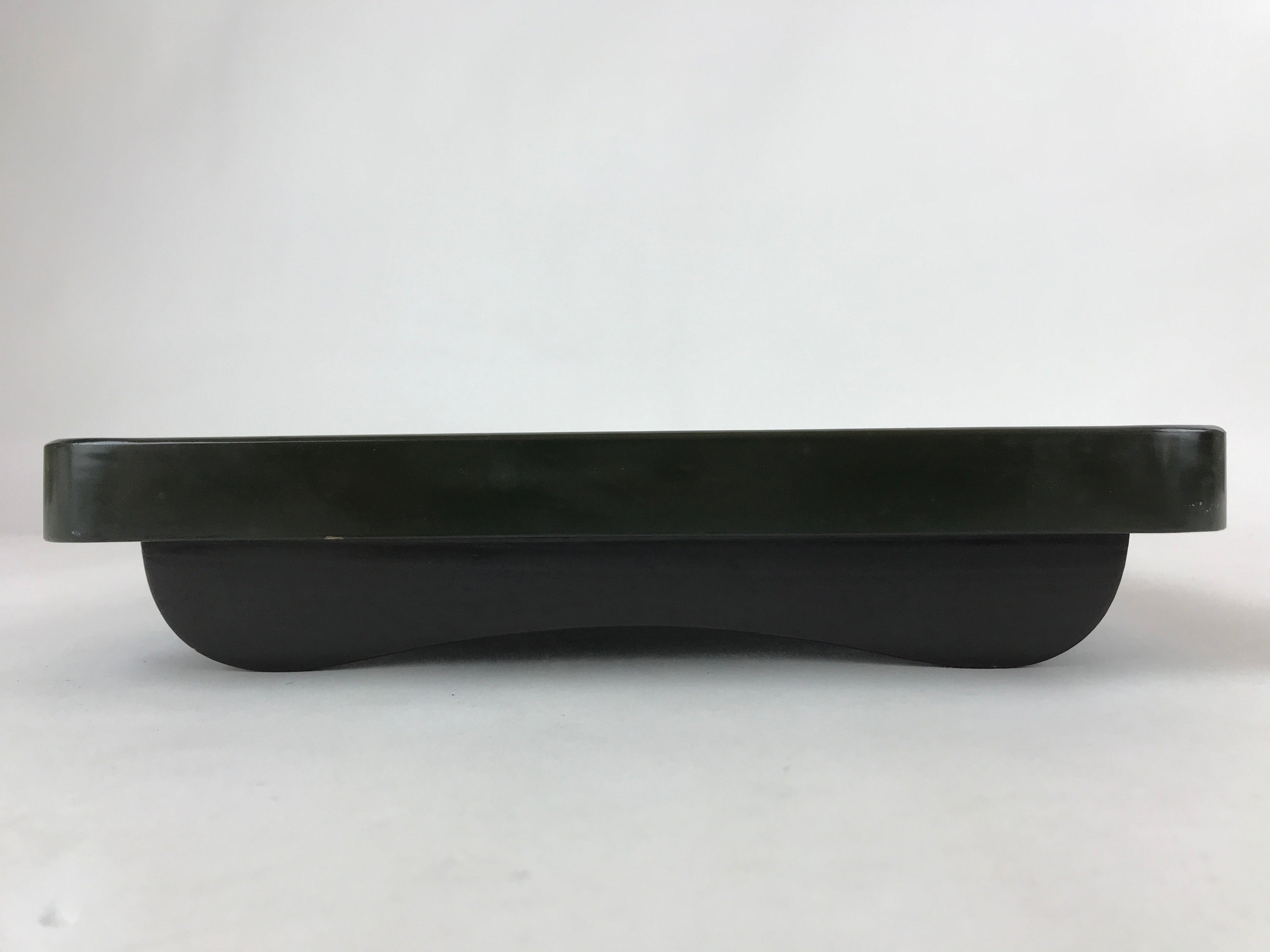 Japanese Lacquered Wooden Legged Tray Table Vtg Square Ozen Black Red L110