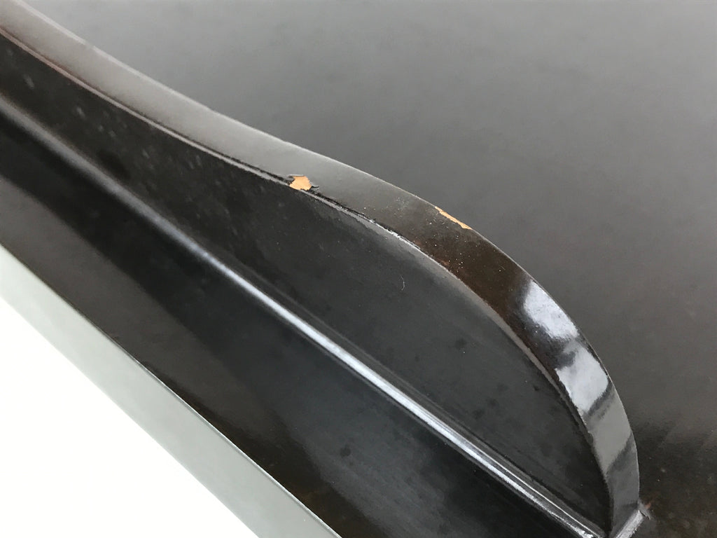 Japanese Lacquered Wooden Legged Tray Table Vtg Square Ozen Black Red L111