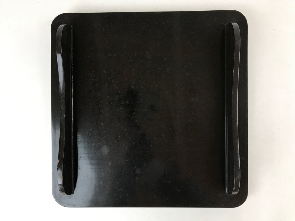 Japanese Lacquered Wooden Legged Tray Table Vtg Square Ozen Black Red L111