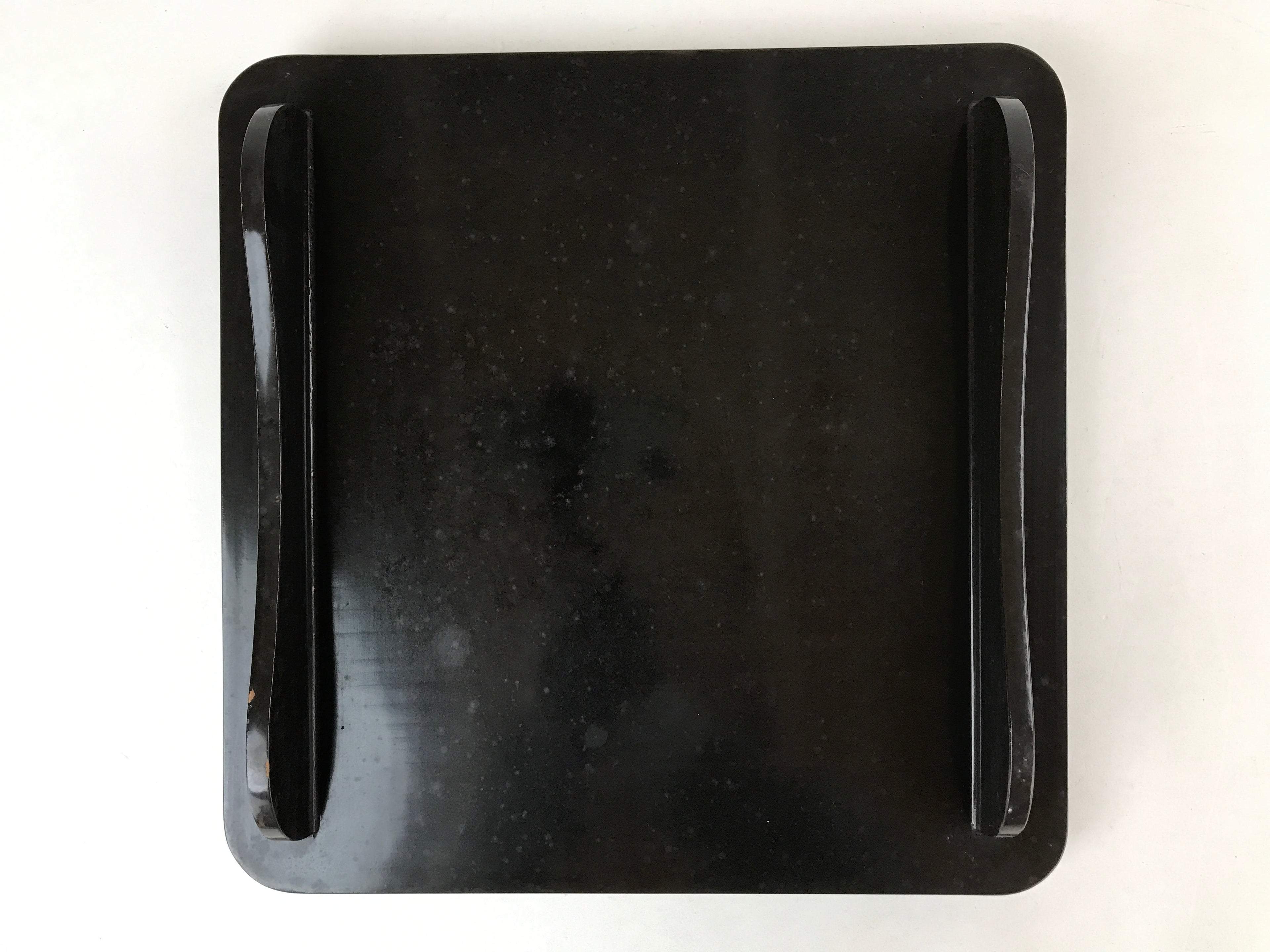 Japanese Lacquered Wooden Legged Tray Table Vtg Square Ozen Black Red L111