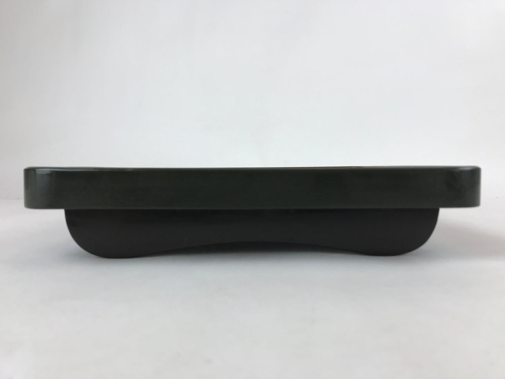 Japanese Lacquered Wooden Legged Tray Table Vtg Square Ozen Black Red L111