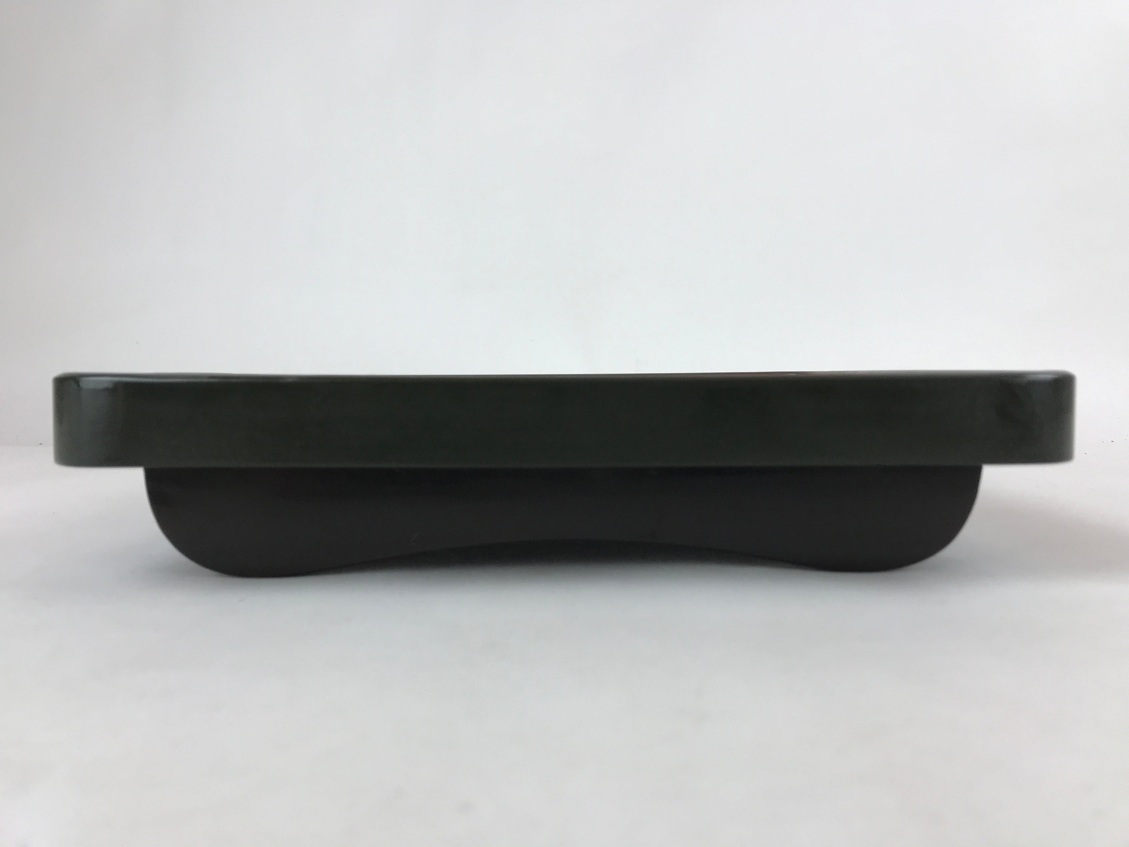 Japanese Lacquered Wooden Legged Tray Table Vtg Square Ozen Black Red L111
