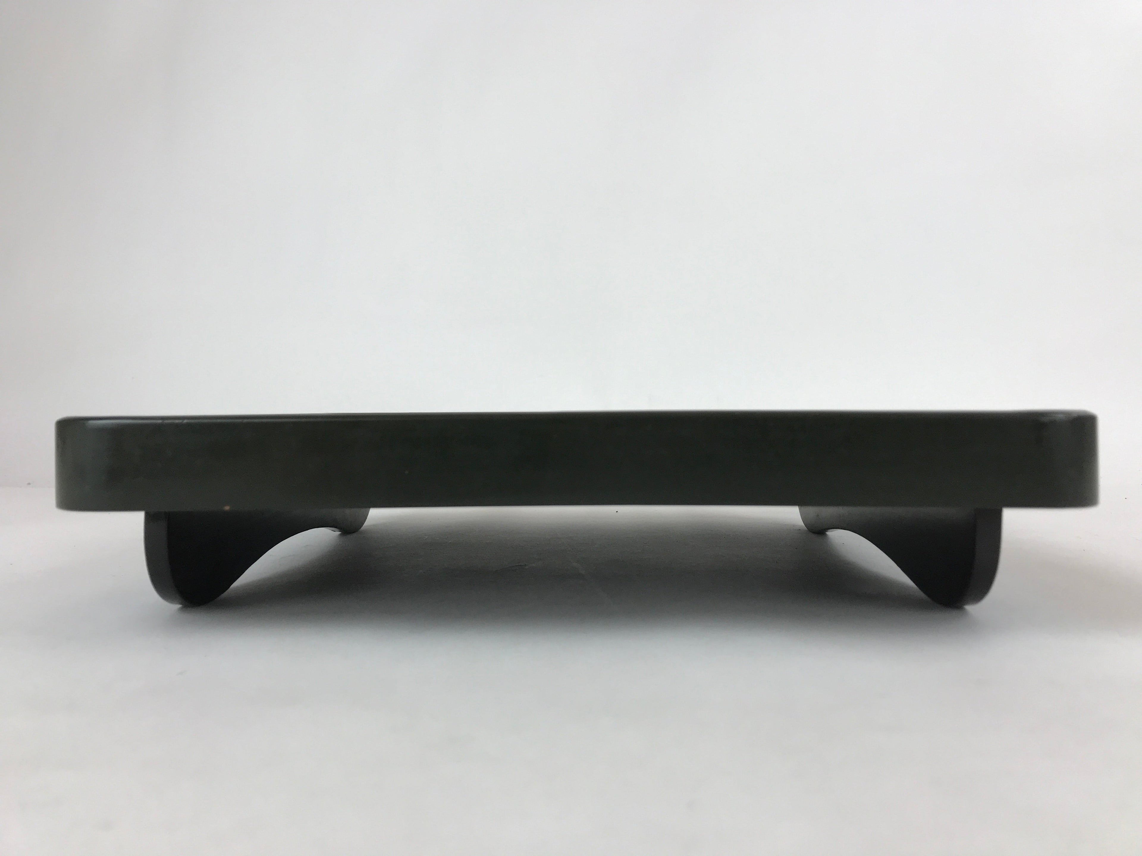 Japanese Lacquered Wooden Legged Tray Table Vtg Square Ozen Black Red L111