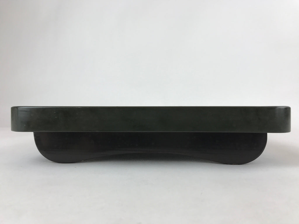Japanese Lacquered Wooden Legged Tray Table Vtg Square Ozen Black Red L111