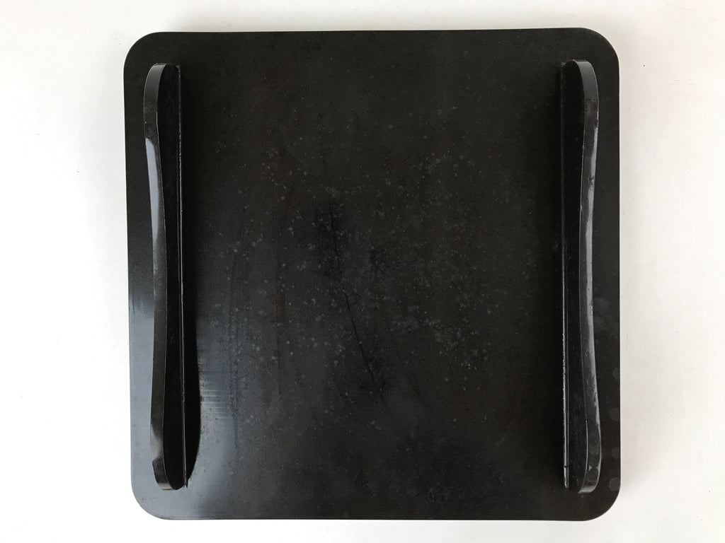 Japanese Lacquered Wooden Legged Tray Table Vtg Square Ozen Black Red L112