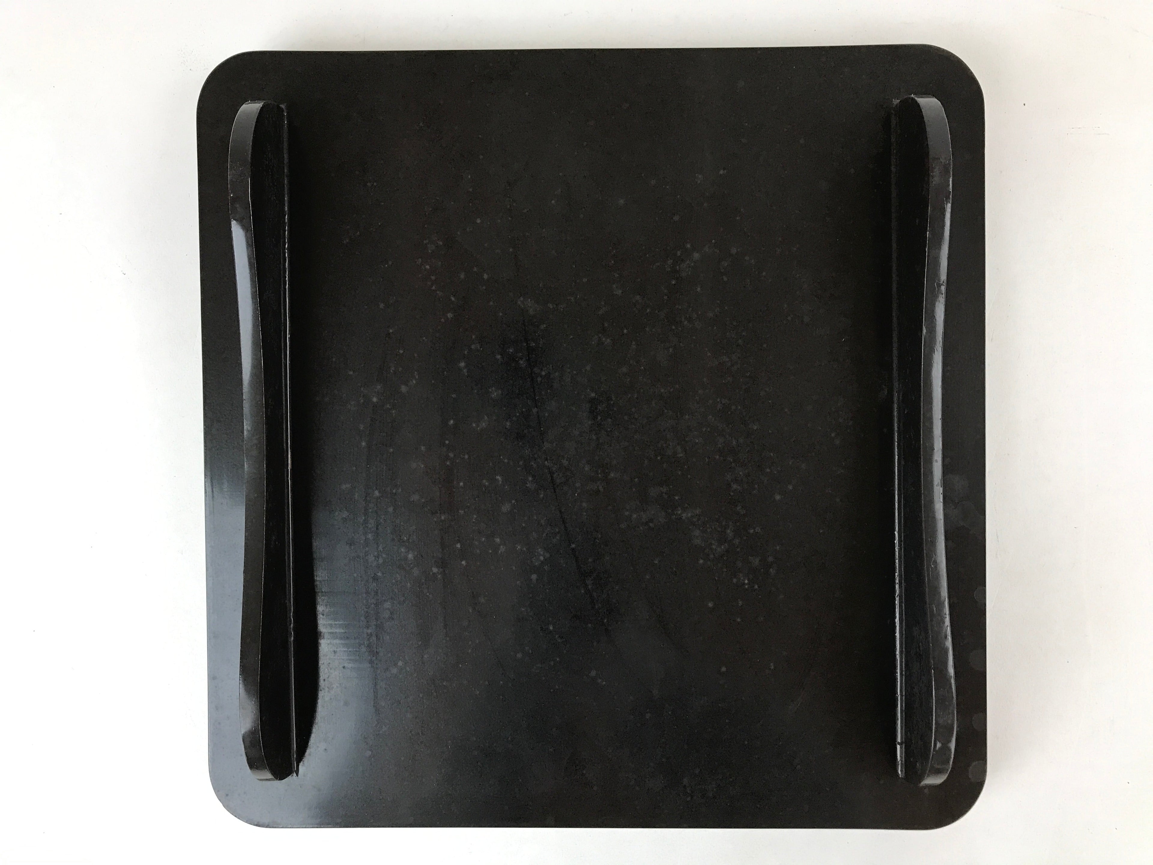 Japanese Lacquered Wooden Legged Tray Table Vtg Square Ozen Black Red L112