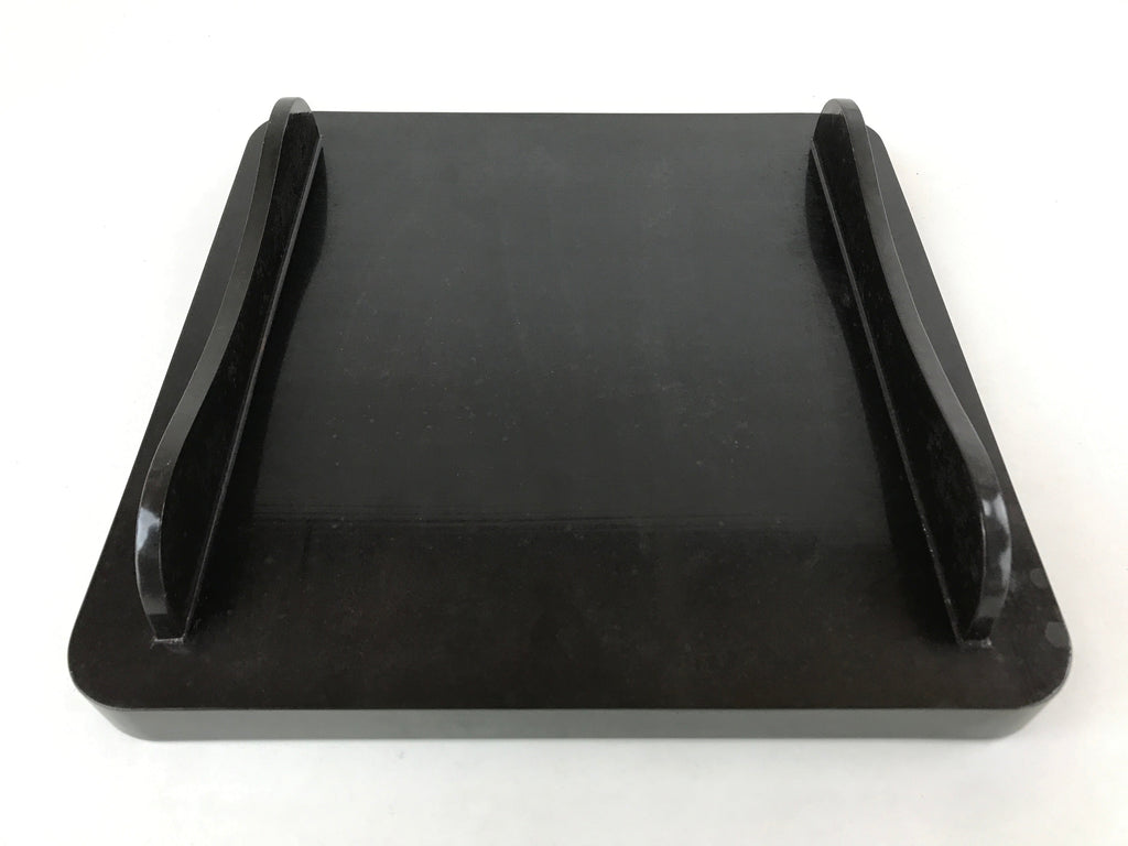 Japanese Lacquered Wooden Legged Tray Table Vtg Square Ozen Black Red L112