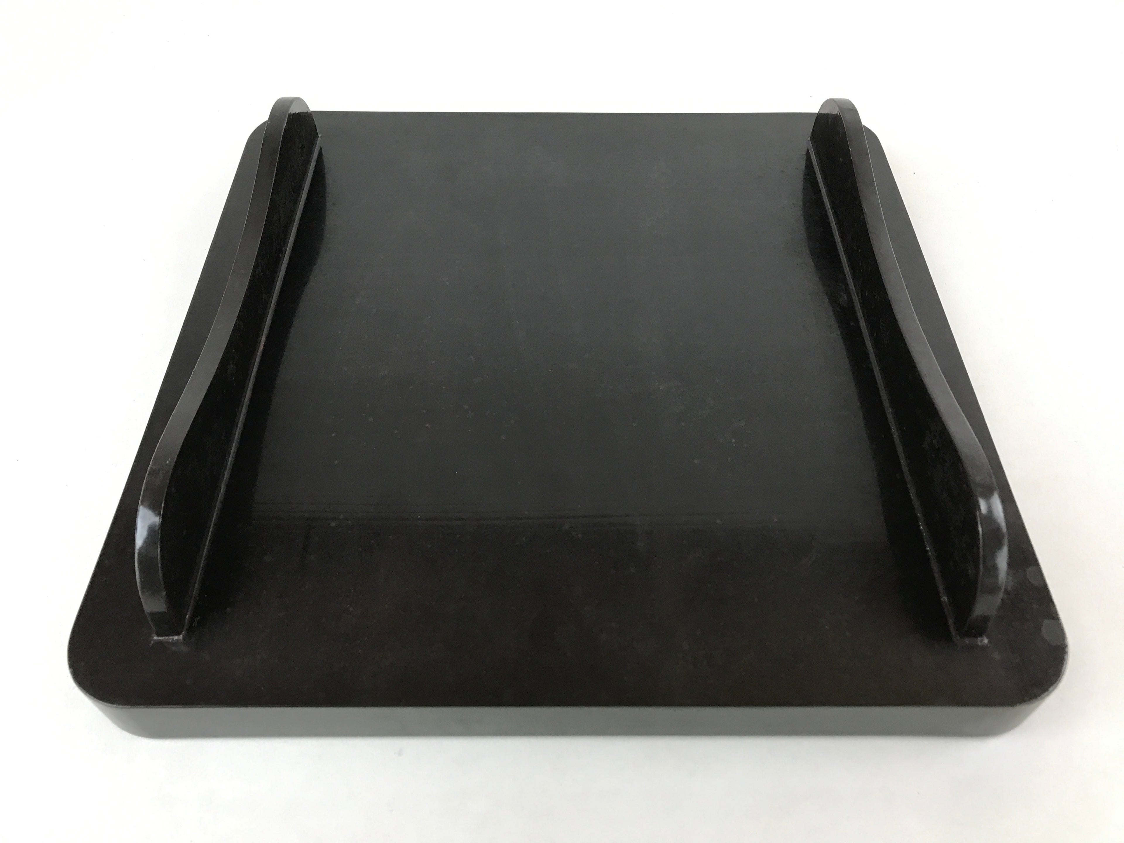 Japanese Lacquered Wooden Legged Tray Table Vtg Square Ozen Black Red L112