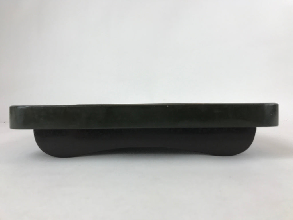 Japanese Lacquered Wooden Legged Tray Table Vtg Square Ozen Black Red L112