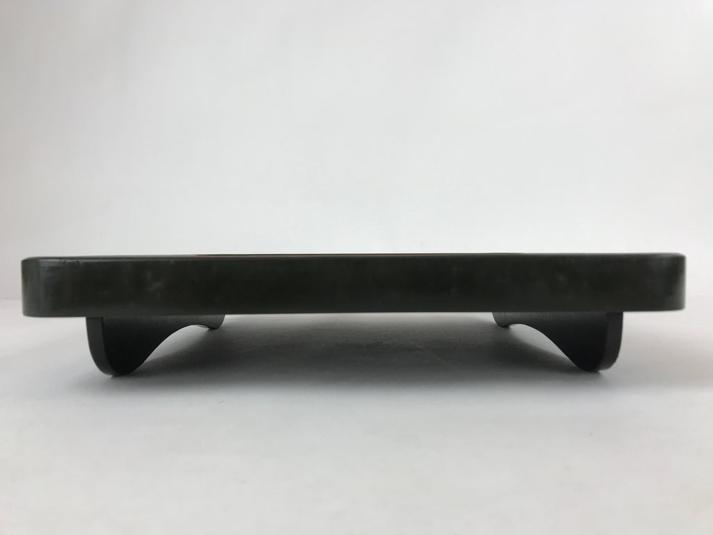 Japanese Lacquered Wooden Legged Tray Table Vtg Square Ozen Black Red L112