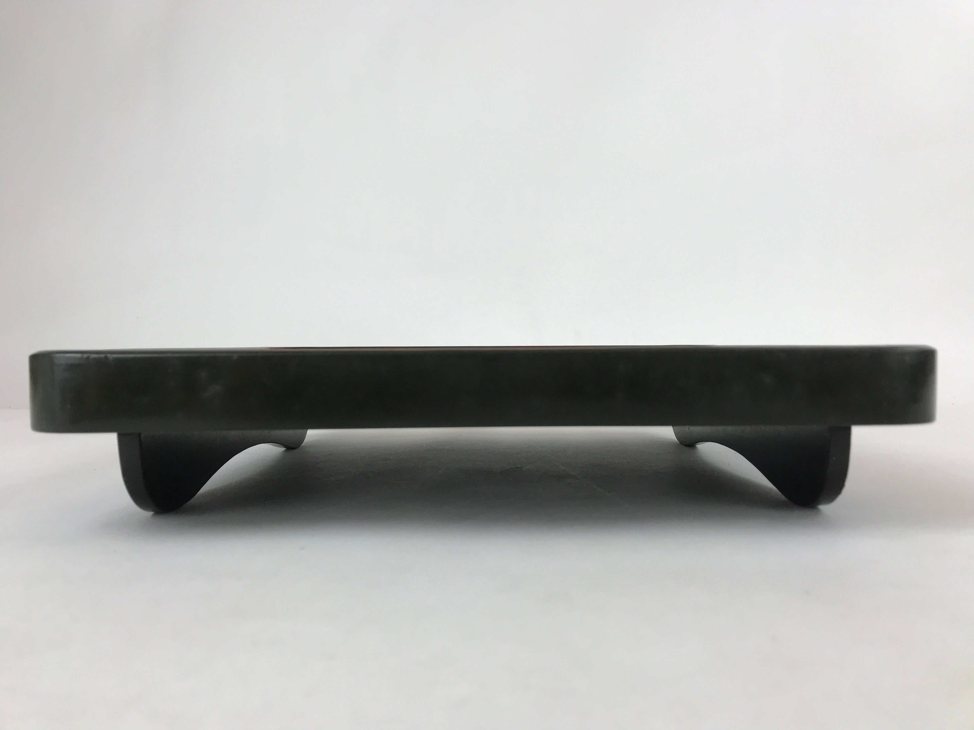 Japanese Lacquered Wooden Legged Tray Table Vtg Square Ozen Black Red L112