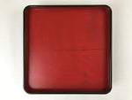Japanese Lacquered Wooden Legged Tray Table Vtg Square Ozen Black Red L113