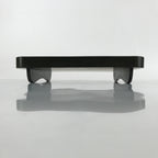 Japanese Lacquered Wooden Legged Tray Table Vtg Square Ozen Black Red L183