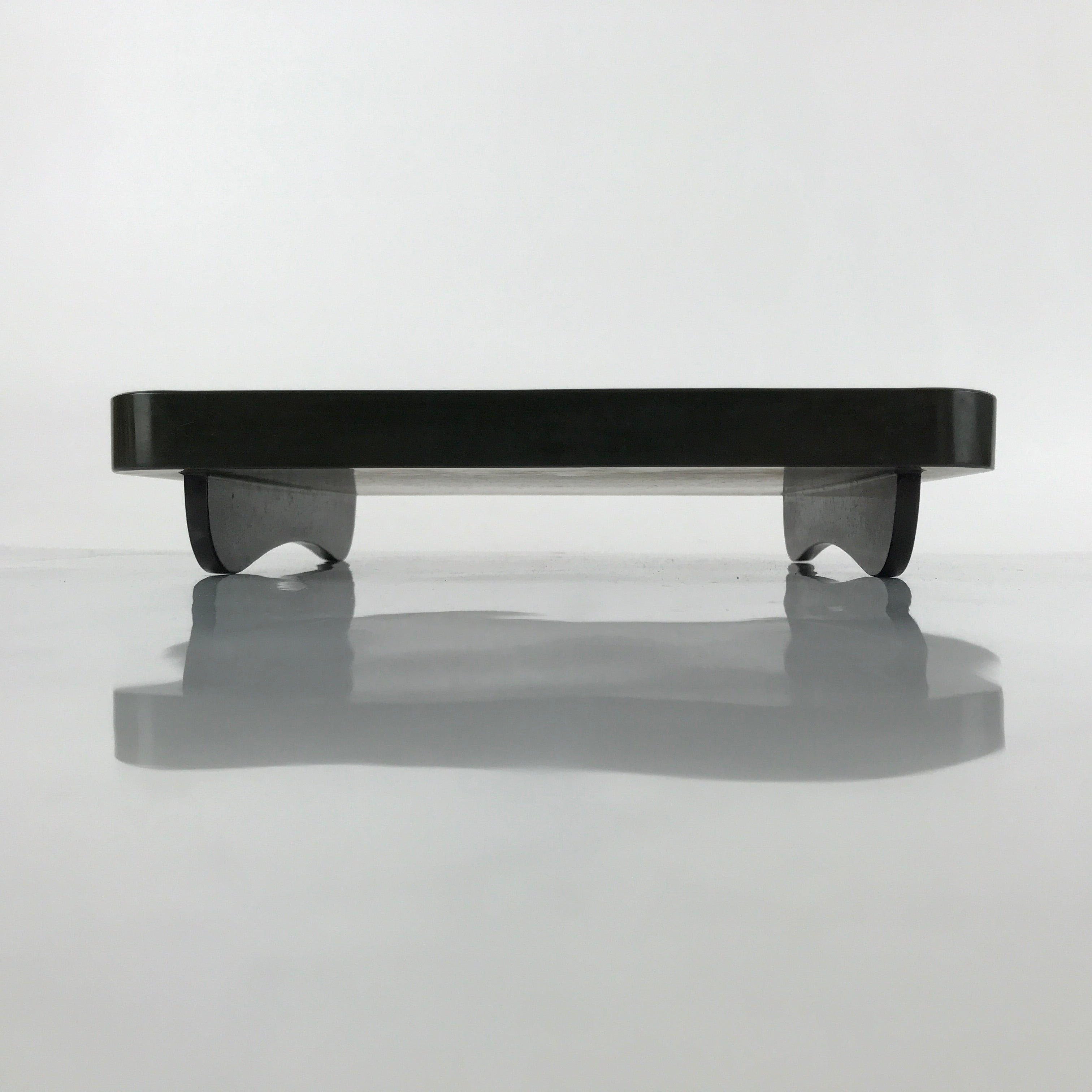 Japanese Lacquered Wooden Legged Tray Table Vtg Square Ozen Black Red L183