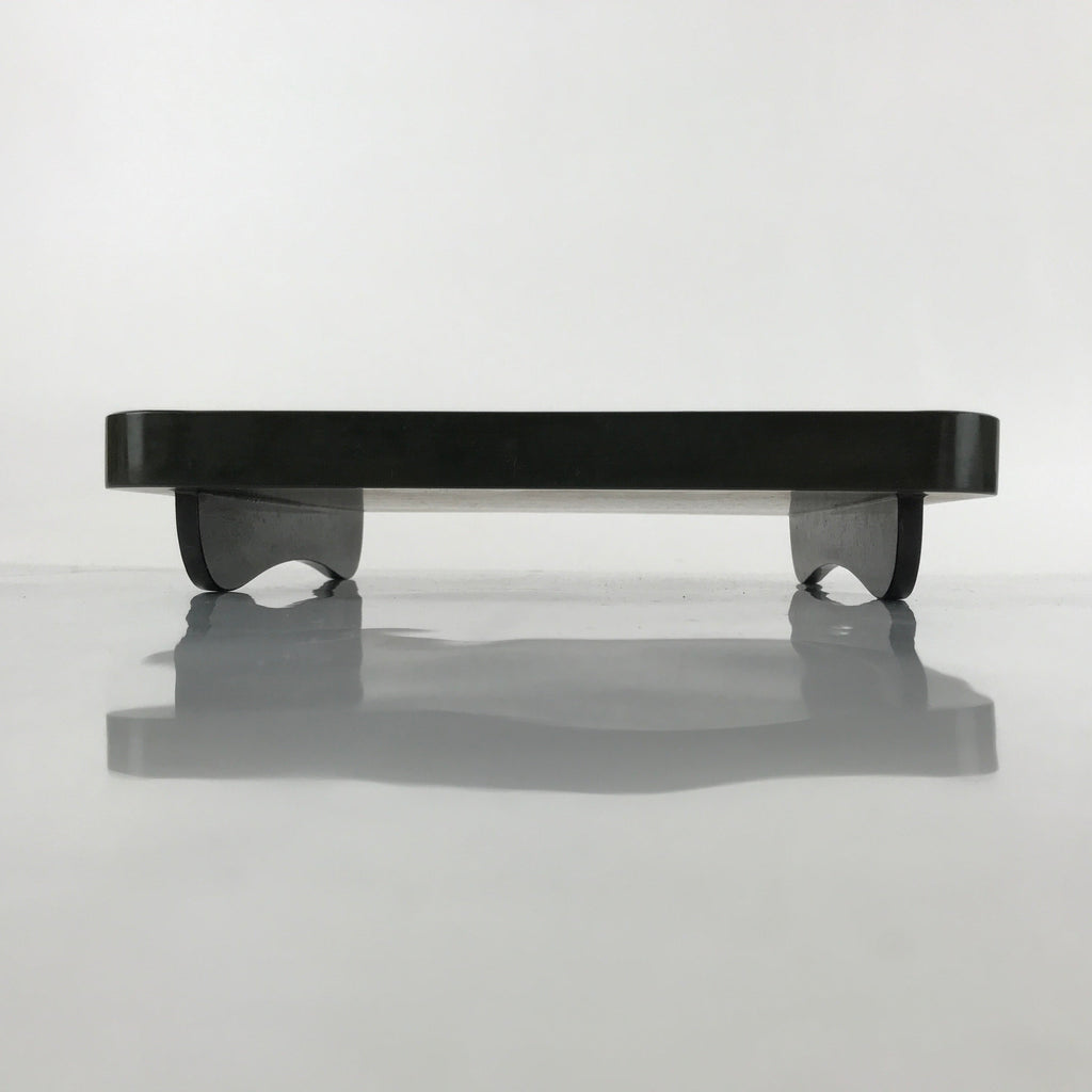 Japanese Lacquered Wooden Legged Tray Table Vtg Square Ozen Black Red L183