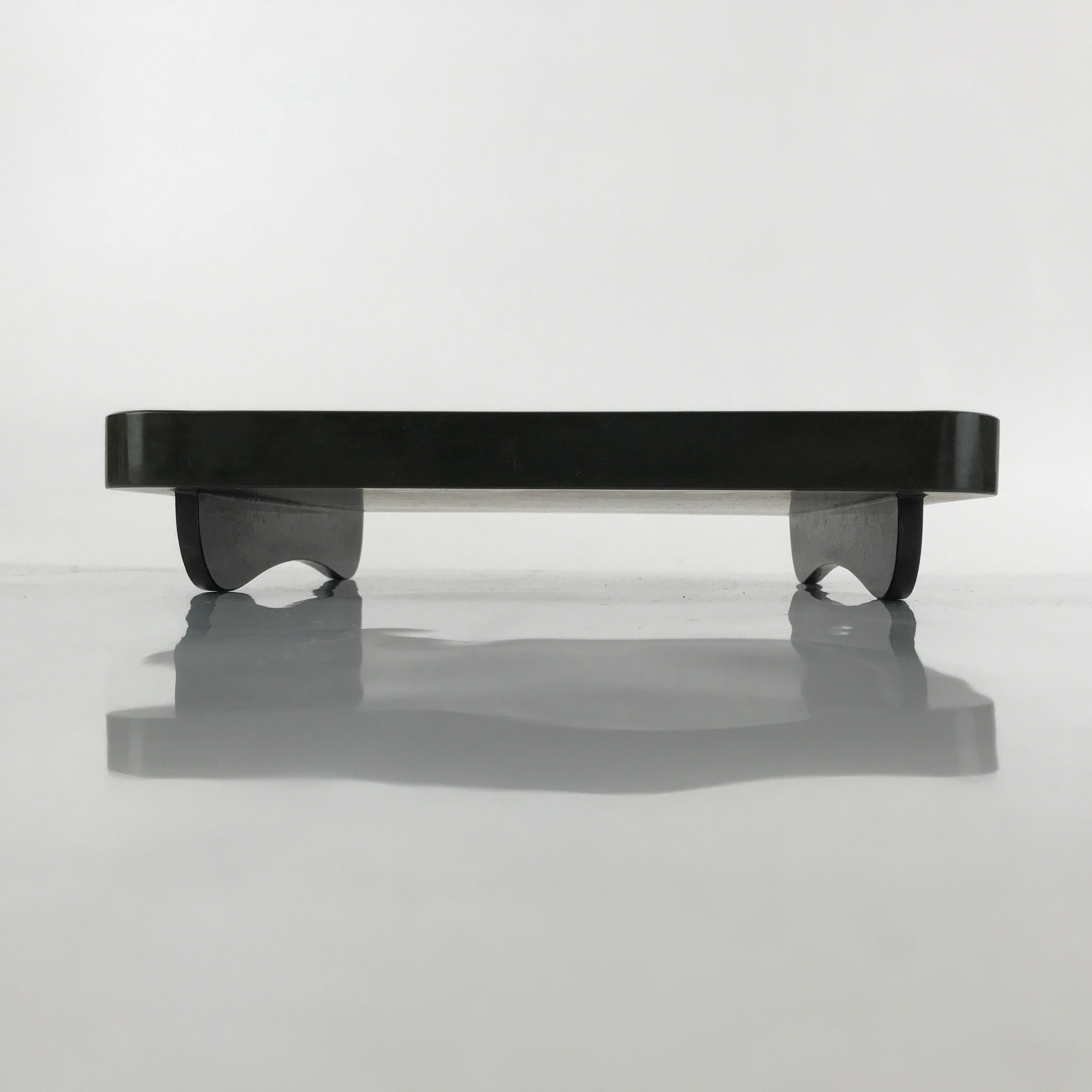 Japanese Lacquered Wooden Legged Tray Table Vtg Square Ozen Black Red L183