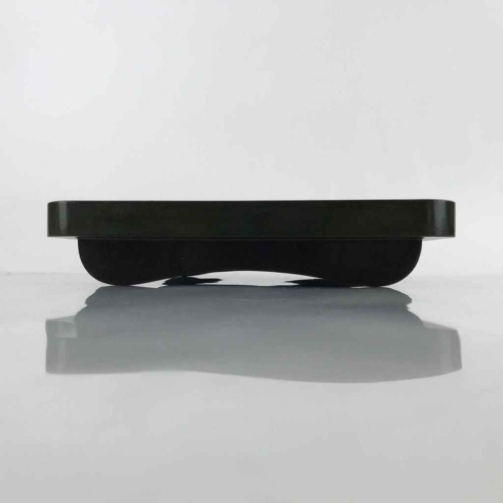 Japanese Lacquered Wooden Legged Tray Table Vtg Square Ozen Black Red L183