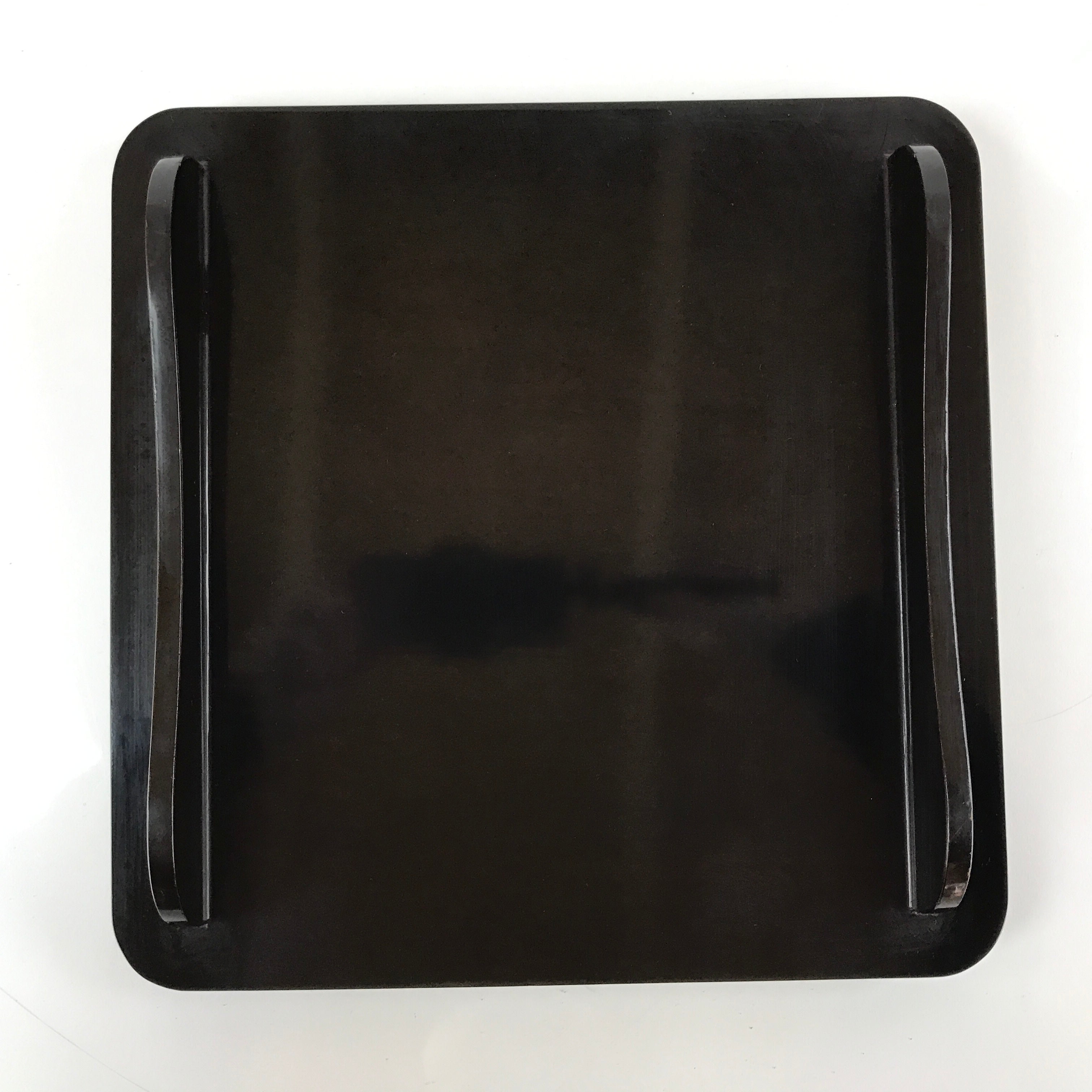Japanese Lacquered Wooden Legged Tray Table Vtg Square Ozen Black Red L183