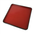 Japanese Lacquered Wooden Legged Tray Table Vtg Square Ozen Black Red L183