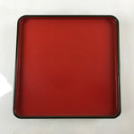 Japanese Lacquered Wooden Legged Tray Table Vtg Square Ozen Black Red L184