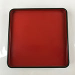 Japanese Lacquered Wooden Legged Tray Table Vtg Square Ozen Black Red L186